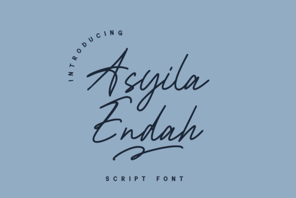 Asyila Endah: A Flowing Script Font