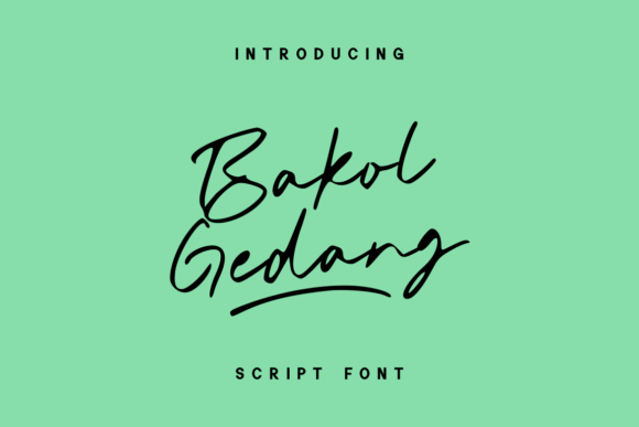 Bakol Gedang: A Quirky Handwritten Font