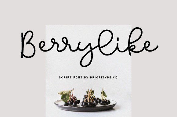 Berrylike: A Script Font for Web Design