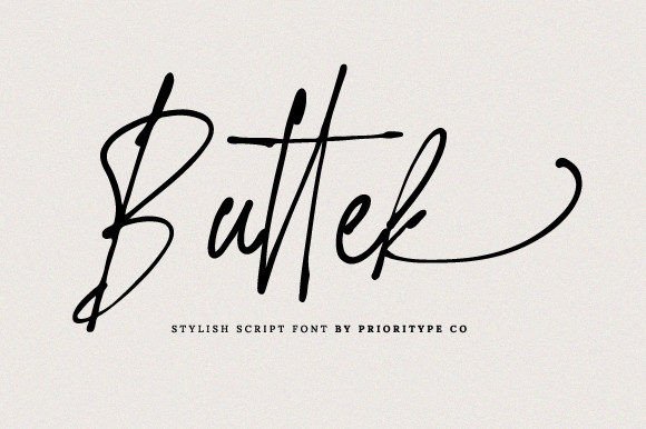 Buttek: A Flowing Script for Elegant Design