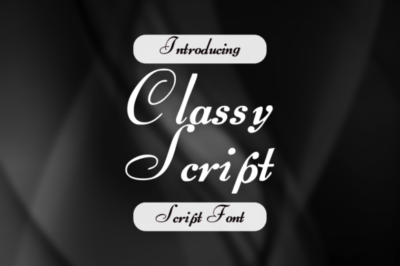 Classy Script: A Elegant Typeface for Editorial Design