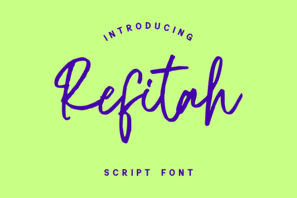 Refitah: A Handwritten Font for Elegant Design